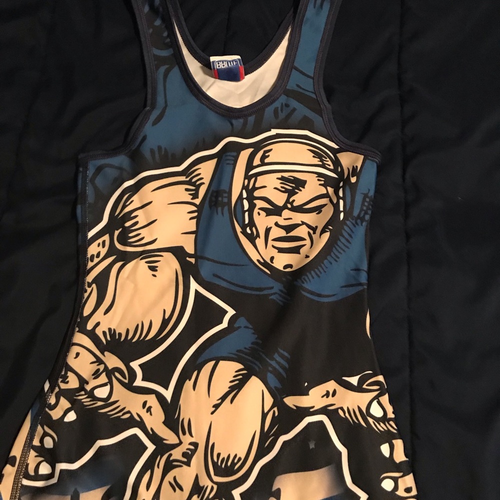 2009 Brute Nationals Finalist Blue Singlet AS